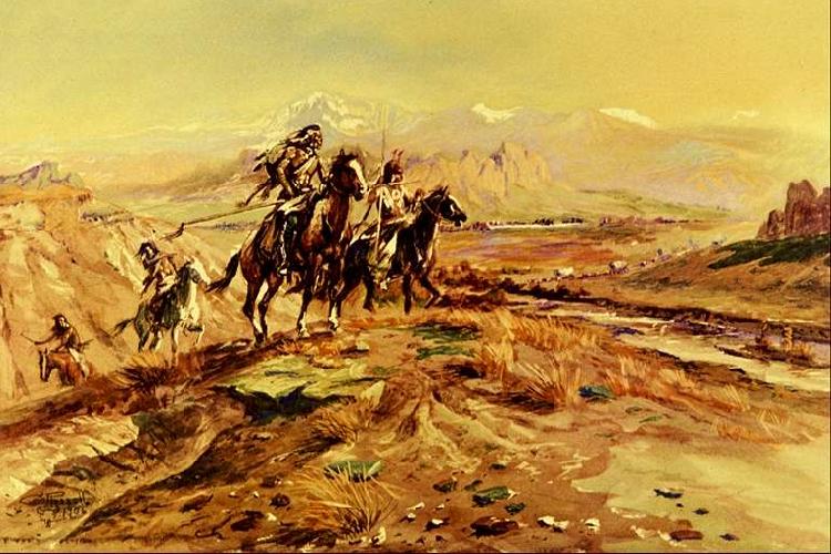 Charles M Russell Intruders oil painting image